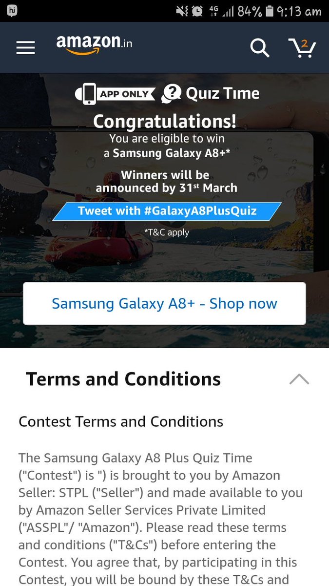 AakashTh0128's tweet image. #GalaxyA8plusquiz...waiting for announcement on 31th March