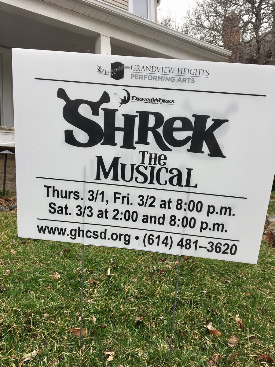 Spring is in the air and Shrek The Musical opens on Thursday! 4 chances to see the <a href="/grandviewhhs/">Grandview Heights HS</a> spring musical production. #Shrek <a href="/GHHSVMB/">Vocal Music Boosters</a> <a href="/GrandviewHtsBnd/">GrandviewHtsBands</a> <a href="/GrandviewOhio/">Grandview Heights, OH</a> <a href="/GHHSTheater/">GHHS Theater Arts</a>