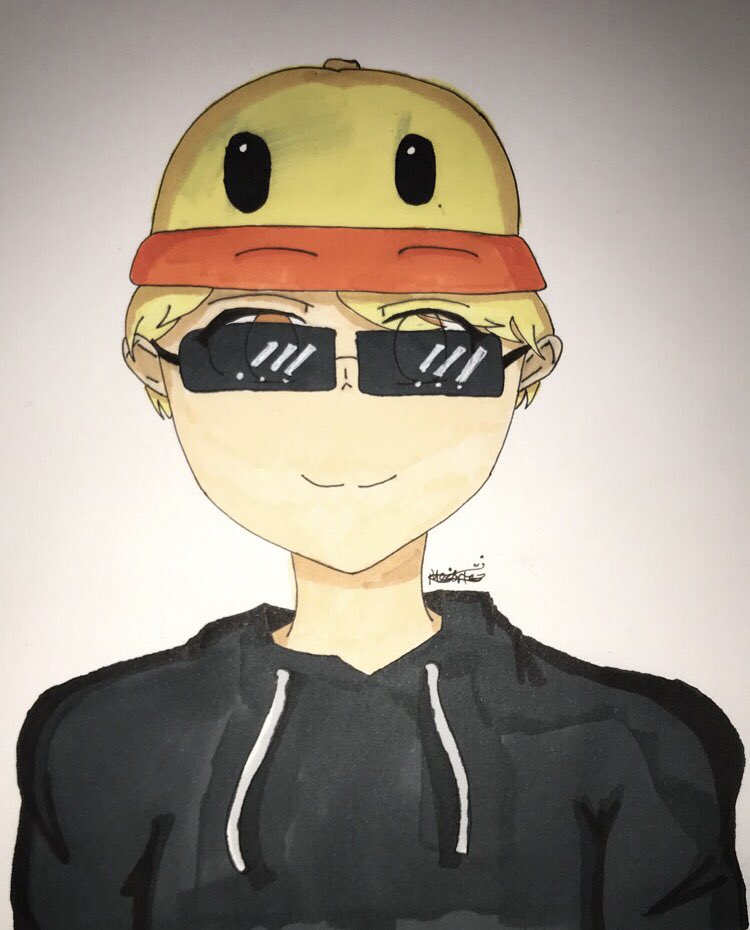 Sparkettarts On Twitter This Is My Fanart For Vuxvux Due To My Lack Of Patience I Accidentally Drew Over The Black Part Of The Duck Hats Eyes And It Kinda Yeah Hope You - vuxvux on twitter how to make your roblox character in