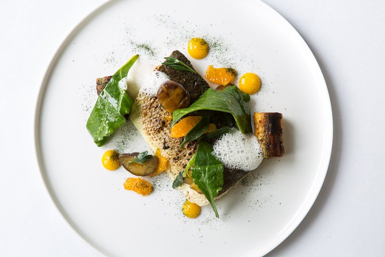 This stunning sea bass recipe from Paul Welburn uses seasonal chestnuts and clementines to add both freshness and texture. ow.ly/RbNl30iy1h1