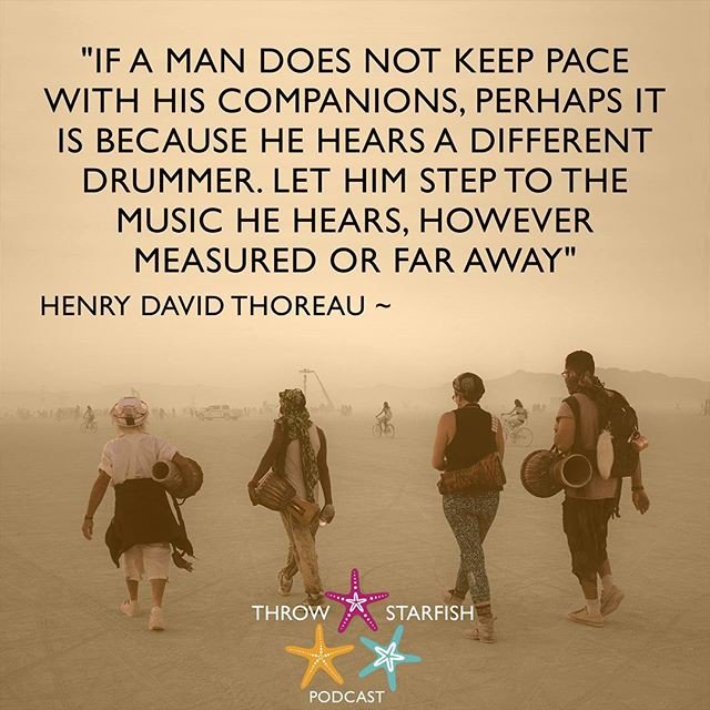 Reposting @throwstarfish:
'IF A MAN DOES NOT KEEP PACE WITH HIS COMPANIONS, PERHAPS IT IS BECAUSE HE HEARS A DIFFERENT DRUMMER. LET HIM STEP