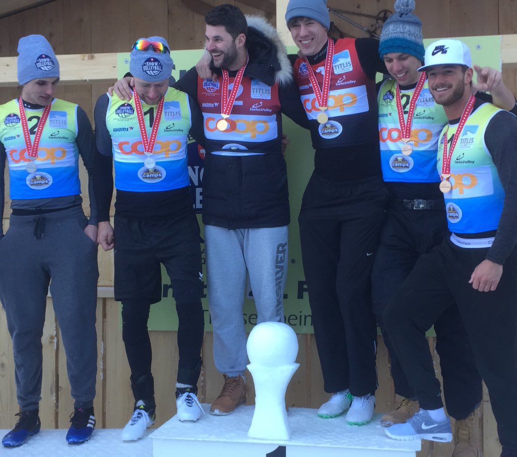 SnowVolleyCH's tweet photo. Swiss #BeachVolleyball and #SnowVolleyball champions! Congrats! 🎊🎉 https://t.co/pZdVZitpZ7