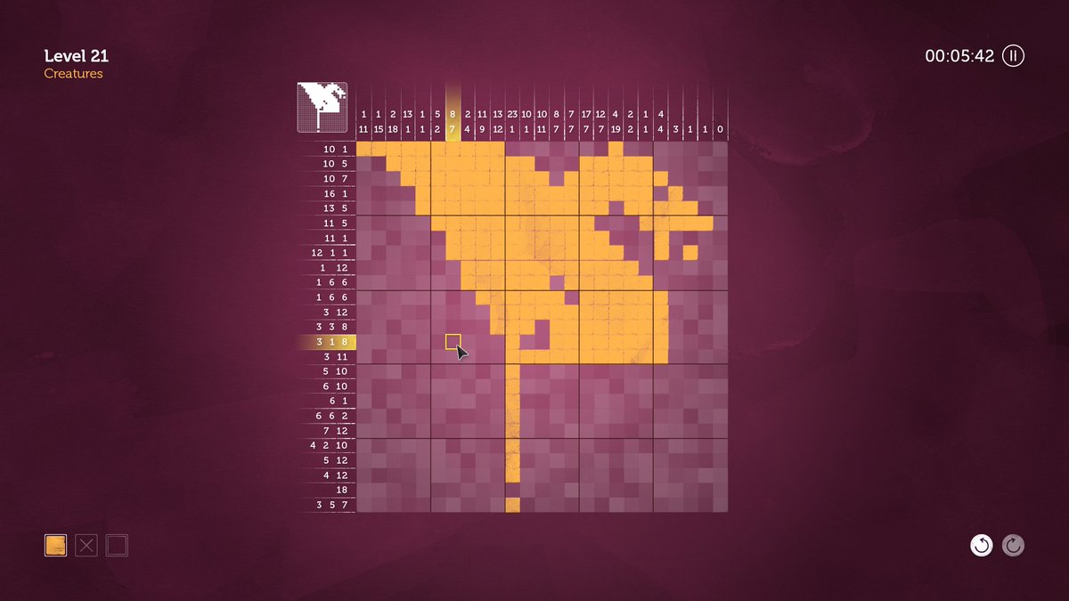 RDiver64's tweet photo. Nonogram - The Greatest Painter.
Galore of gorgeous hand-crafted puzzles, multiple game modes, workshop - you won't be dissapointed.
Coming to Steam March 16. Add to Wishlist here:
https://t.co/SWoCs4x40j
#konstructors #nonogram #picross #gamedev #indiedev https://t.co/F69V7cNRmY