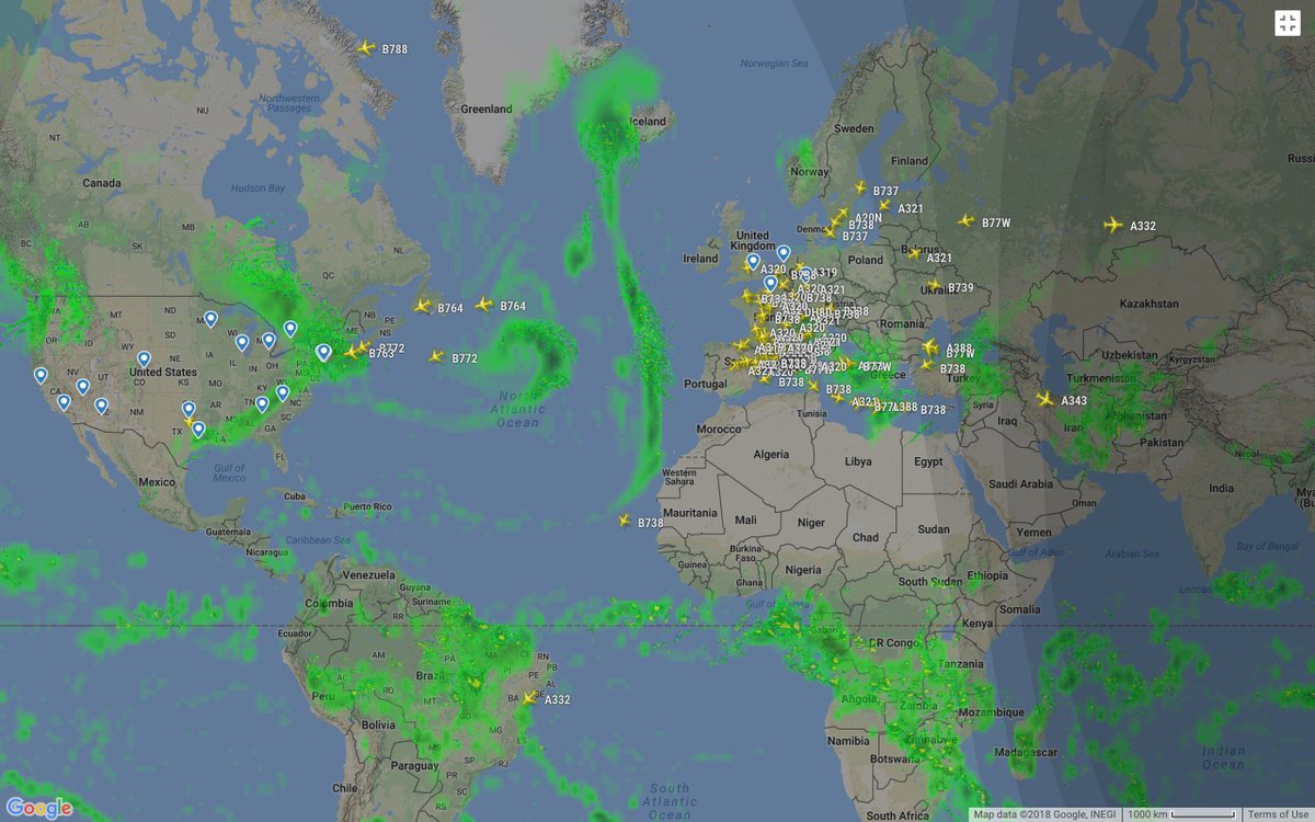 🌞⛱️ Like the summer days... 115 planes right now going in and out of #Barcelona all around the globe 🌐. #MWC18 #MWC