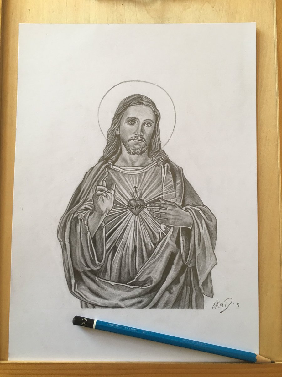 kieran_kieran7's tweet photo. Just finished latest piece #illustration #contemporaryart #art #drawing #staedtler #pencils #JesusChrist #saviour #lord #Catholic #spirituality #artistsontwitter #copyit #Religious #sabbath #peace #arts #sketchbook #InkMaster #design #Christian #Christianity #christ #church #pen https://t.co/WhAaihe3Cf