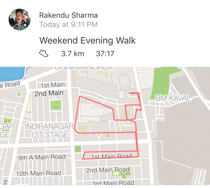 RakenduSharma's tweet image. #Challenge180 Day 74
#8KSteps ✅ 
#LB 1489
#KeepWalking #EveningWalks 
#WeeklyRanking #9 @healthifyme @Strava