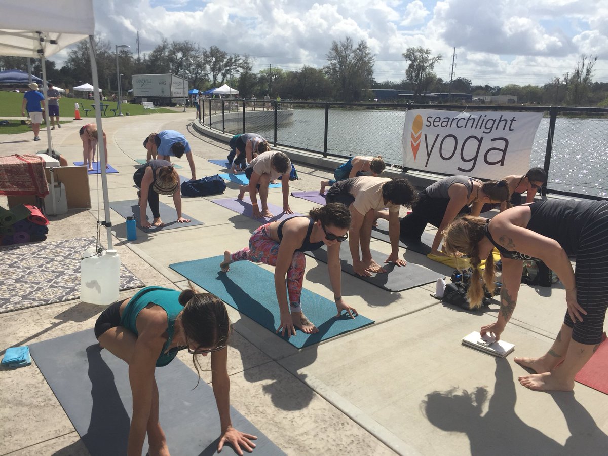 .<a href="/SearchlightYoga/">Searchlight Yoga</a> doing their thing! #ChimeraFest2018