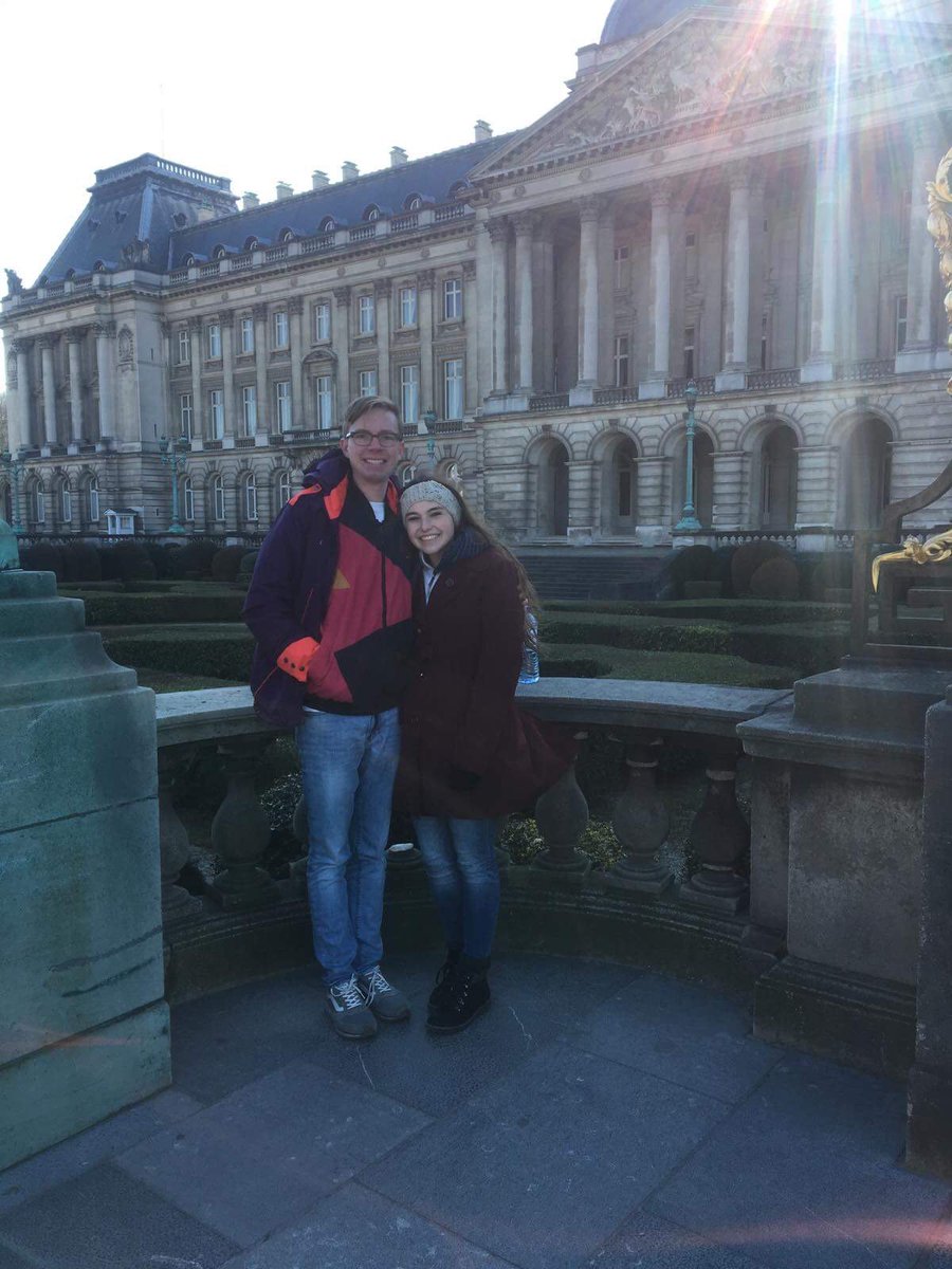 ky_lahucik's tweet photo. .@johnnyomal, your "legendary student aides" rendezvoused in Brussels today and reminisced about @SandburgCC, Brower the Turtle III and more. @shenANNIEgans3 https://t.co/2oAvt05kDO