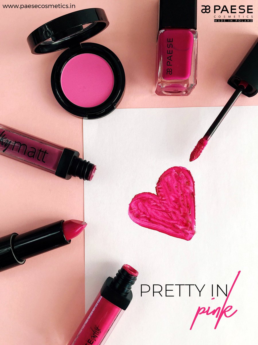 Pink has always had an unforgettable charm. Look your charming best with elegant pink shades from Paese cosmetics. Available now at paesecosmetics.in!

#PaeseCosmeticsIndia #Makeup #Cosmetics #Beauty #PaeseCosmetics #EyeShadow #Lipstick #NailPolish #Lipgloss #NailPaint