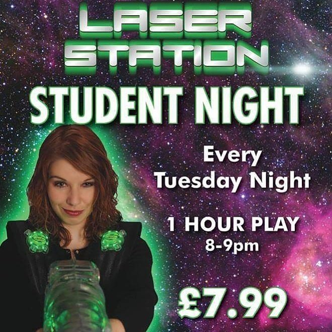 LaserstationUK's tweet photo. STUDENTS! Join us tuesday evening for student night at #LaserstationUK @StarCityCentre #birmingham just ยฃ7.99pp for 3 Awesome games of laser tag Call us on 0122 328 1235 to book now THE GALAXY NEEDS YOU! #funwithalasergun #lasertag #starcity @AstonUniEvents @MyBCU https://t.co/HIX0PiMEvn