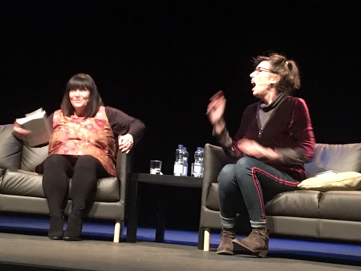 LeonaBarrJones's tweet photo. The fabulous @DawnFrenchUK interview with #Joannabowen of @FiresideFest #Baldock #Letchworth #hertfordshire https://t.co/TtSgJwb5Bu