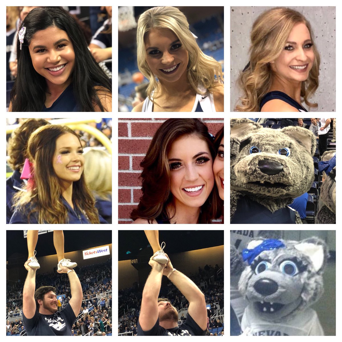 NevadaCheer's tweet photo. Last Men’s Basketball Game! Happy senior day to our seniors💙 Thank YOU for all you have given to the Pack! Thank YOU for leaving your legacy for those that will come to Nevada Cheer after you!! We cheer for you today!! #spiritkick #battleborn #nevadacheer #borntobeone https://t.co/ylK1yerHk5