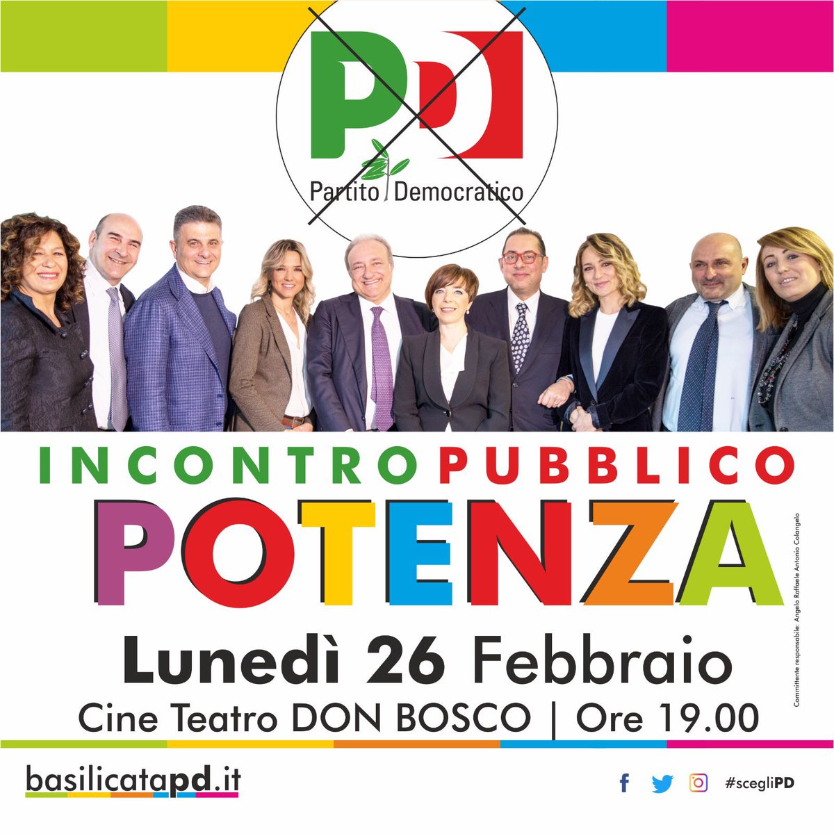 pdpotenza's tweet photo. incontro pubblico #pdpotenza #pdbasilicata #26febbraio ore 19.00 #potenza cine teatro #donbosco https://t.co/q1GlPlcEhv