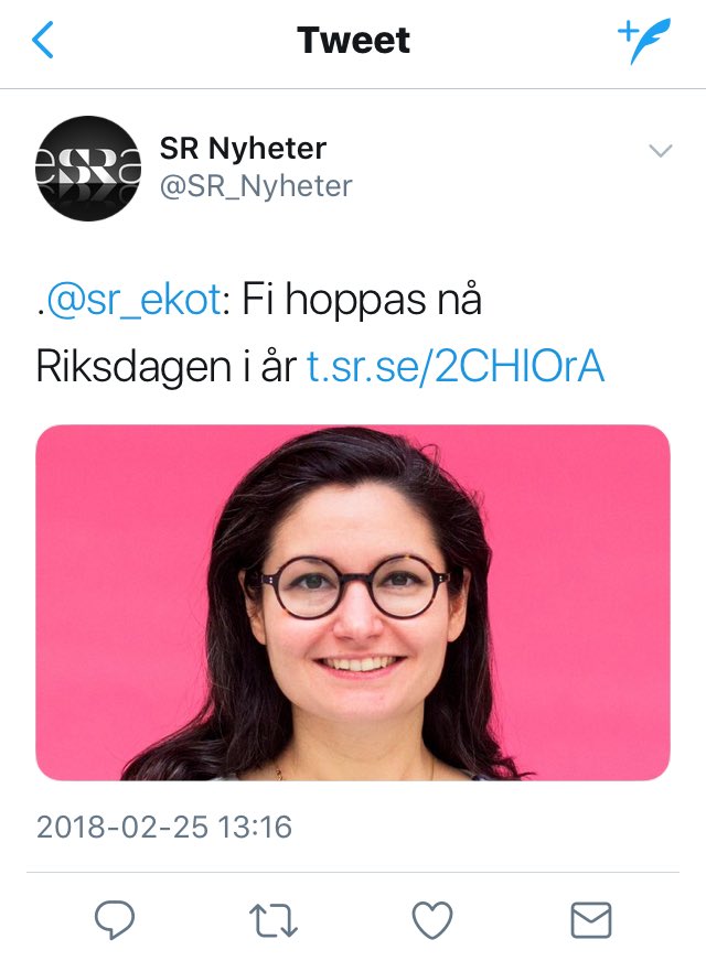 KatarinaWm's tweet photo. Hur @SR_Nyheter väljer att rapportera om val av nya partiledare för Fi respektive M.
Inga som helst skillnader. Att påstå nåt annat är fake news. https://t.co/G95iKsQ87b