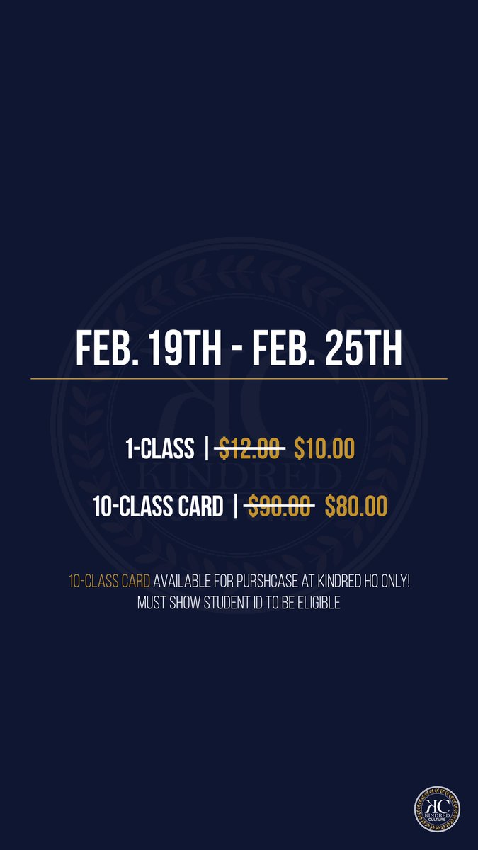 This afternoon is the last day you can use our student special this week! Get your training or friendship on with our faculty at #KCDropins 🙌🏽