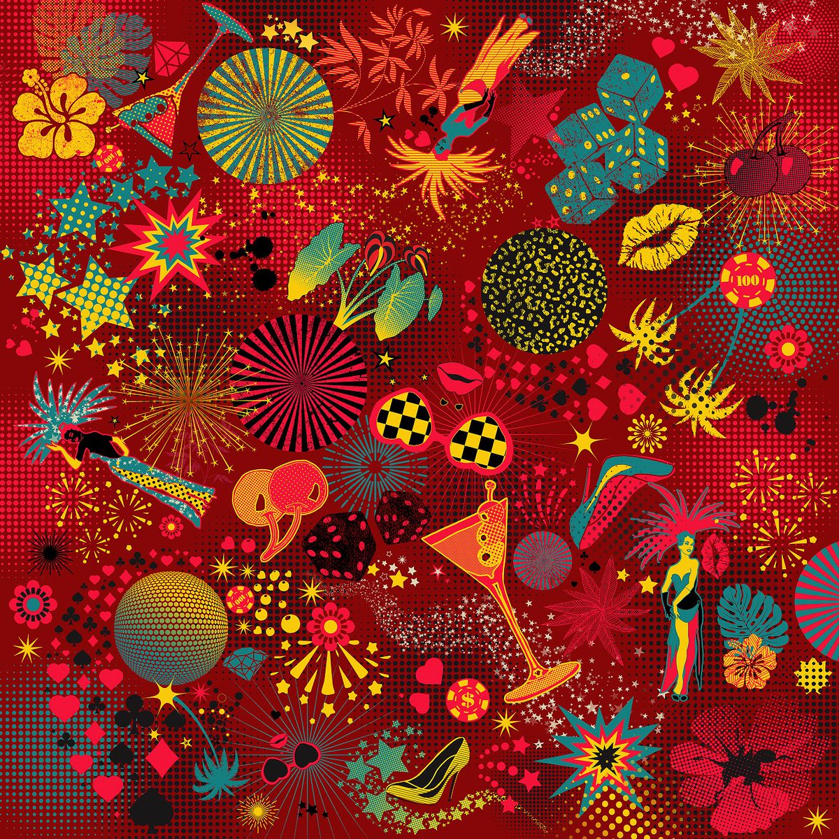 What's your favorite symbol in the new #PlazaLV #Carpet? #Vegas #HotelCarpet #Casino #Showgirls #fireworks #martini #dice #EmpressBranding