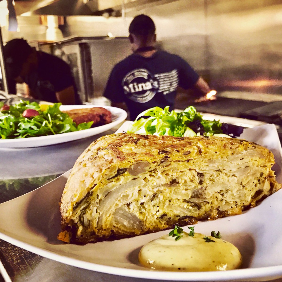 MinasMiami's tweet image. Slow to wake up? This savory gluten free #SpanishTortilla is on both the brunch &amp;amp; dinner menus. We’re now open for dinner on Sun nights!