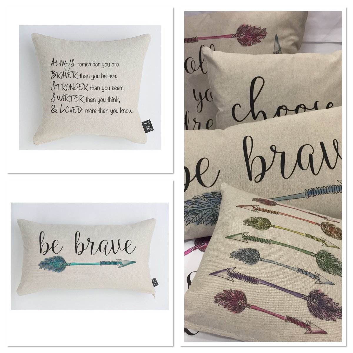 Everyone knows someone who is brave. Jola Designs new brave arrow range #BeBrave #ARROWS #Bravery #cushions #uniquegifts #uniquecushions #handmadecheshire