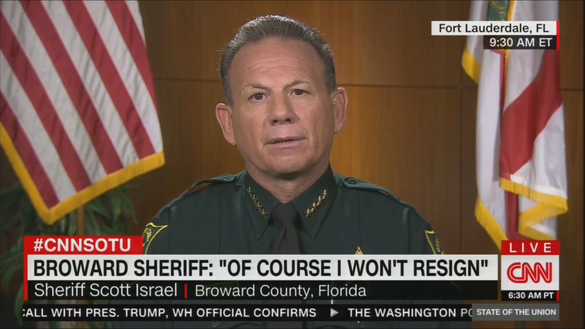 Read Broward County Sheriff Scott Israel full interview with CNN's Jake Tapper bit.ly/2F3KuQh https://t.co/lbRGErwqiJ
