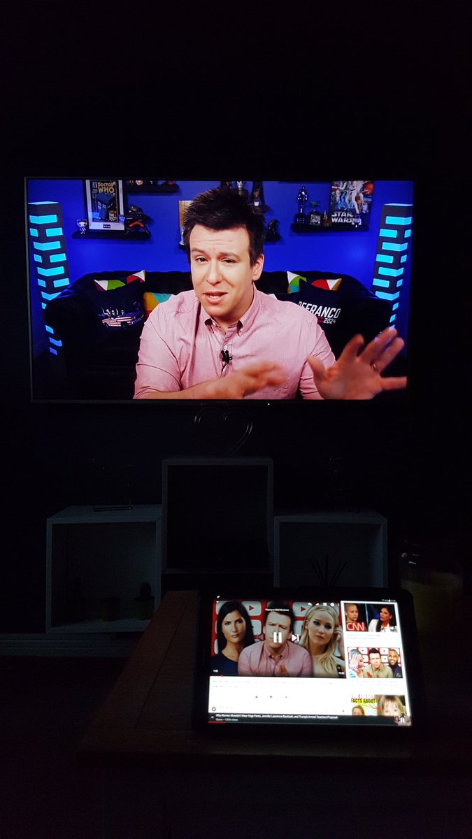 MusingYT's tweet photo. When you love @PhillyD's face so much, you cast it to your 58" screen #bigphil #phillyd #sxephil https://t.co/aafo06toM2