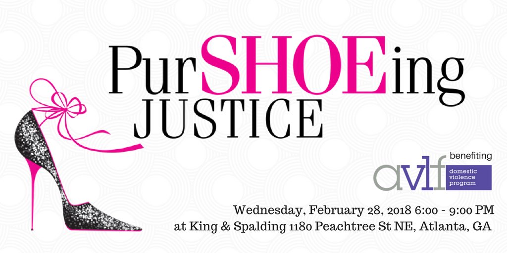 Gingon11's tweet photo. .@TCDI is proud to sponsor PurSHOEing Justice 2018. Hosted by #AVLF in Atlanta, GA this Wed. Feb. 28, to help raise awareness of domestic violence. If you can attend, it's a wonderful event and great program to assist survivors. #TCDICares #legal - https://t.co/ZziKMfXaNH https://t.co/aTtbu1t6z4