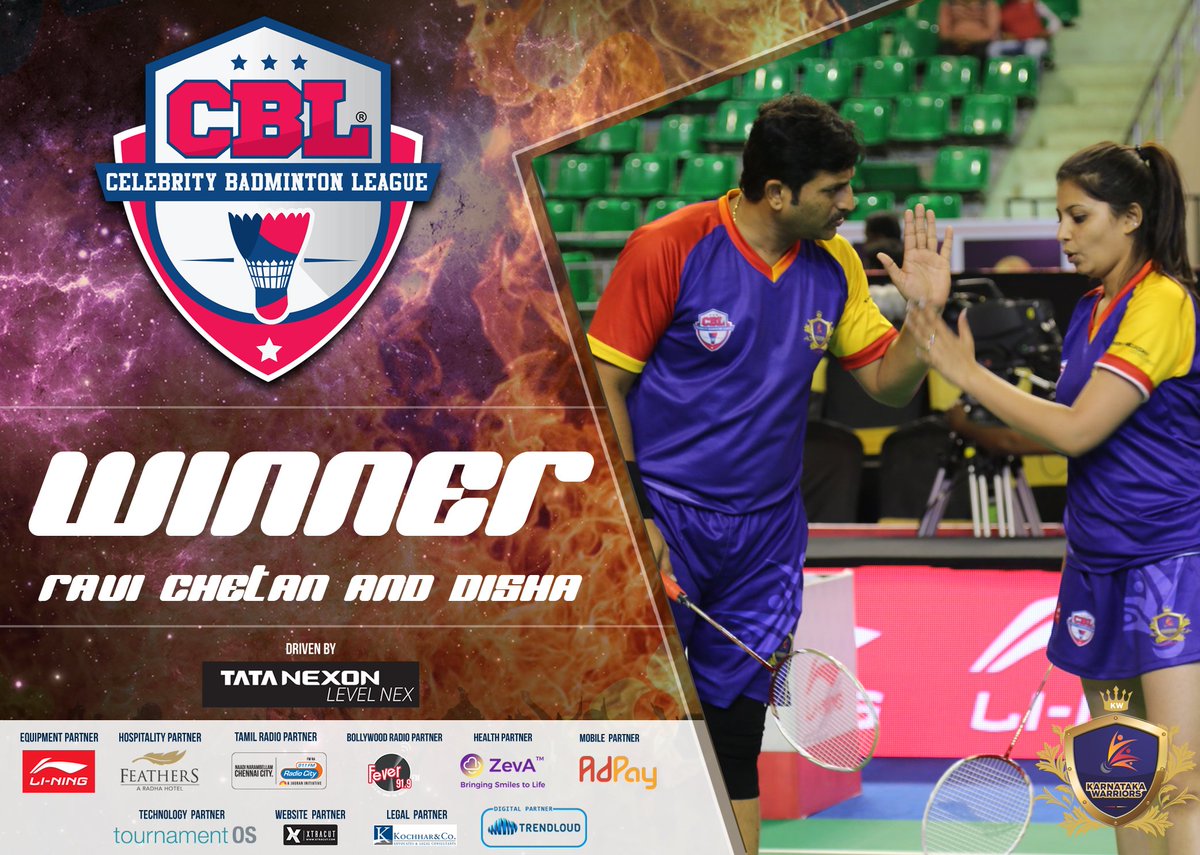 CBLindia's tweet photo. #KarnatakaWarriors clinch the finals and become the champions of #CBL2018!
#CBL #cblseason2 https://t.co/3UoRi1R3lS