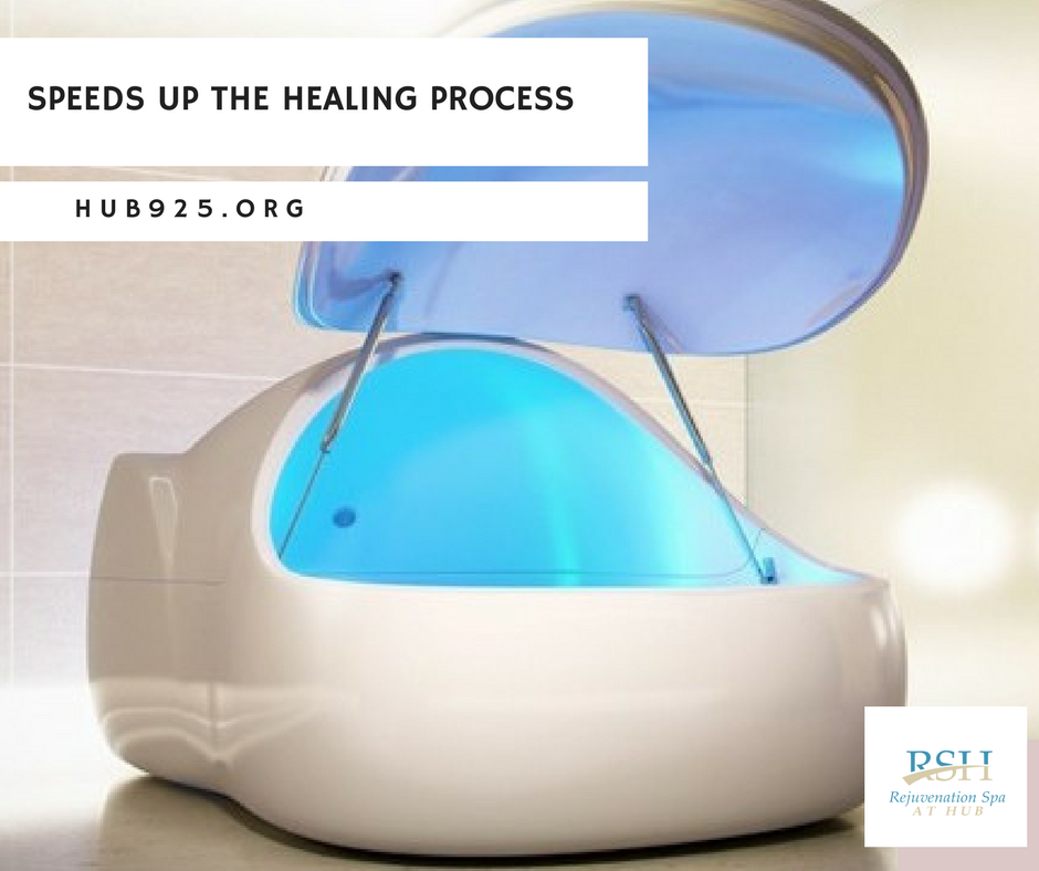 When injuries occur, floating speeds up recovery and the endorphin effect alleviates the pain. Schedule a float by calling (925) 523-3525 or email rejuvenation@hub925.org