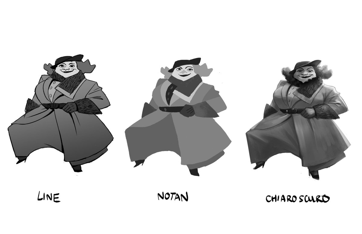 chillustrates's tweet image. Happy Sunday!!✨
Here are a few step-by-step drawing of how I design from reference photo. Basically the 1st step is to analyze and break down the figure into shapes, then exaggerate the pose more with action lines, and finally play around with proportions.
Hope this is helpful!