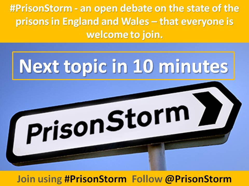 PrisonStorm's tweet image. #PrisonStorm Next topic in 10 minutes.

Please be ready to change the topic from #Prisondesign to #Wrongfulconvictions from 7pm. Thank you.