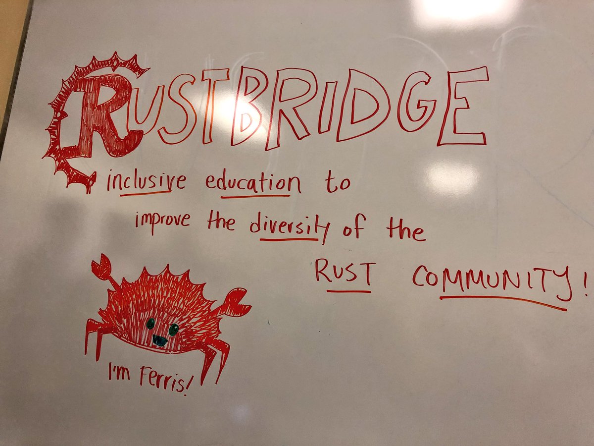 ag_dubs's tweet photo. so proud of my mentees this weekend. they learned @rustlang for the very first time and rewrote the @rustbridge website in rust and added a dashboard for workshops! πππ #HackIllinois https://t.co/7jW5GGO1mU
