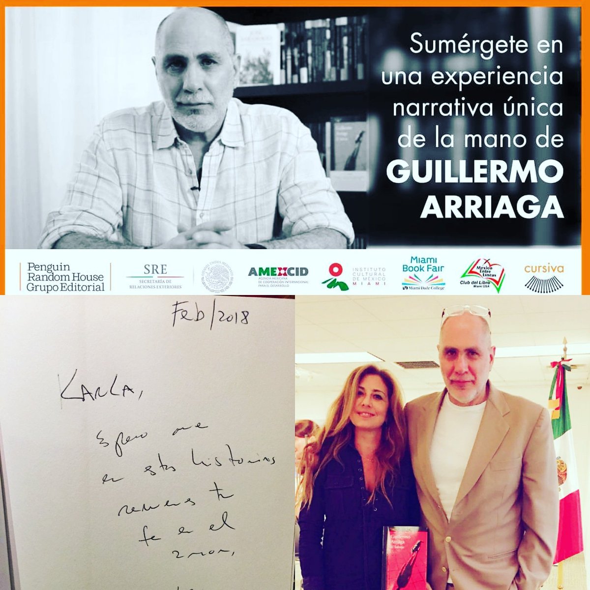 #guillermoarriaga #ElSalvaje #FirmaDeLibro #PresentacióndeLibro #penguinrandomhouse #institutoculturaldeméxicoenmiami #Cursiva #miamibookfair #méxicoentrelíneas #libros #librosgram #miamicultural #miami #cultura #novela #eventosenmiami #febrero2018 #24defebrero #díadelabandera