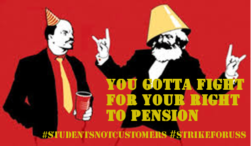 strikematters's tweet photo. You gotta fight for your right to pension #StudentsnotCustomers #strikeforuss https://t.co/AXCMS3wYO8