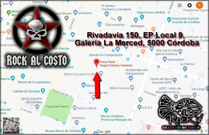 RockAlCosto's tweet photo. A partir del próximo Lunes 5 de Marzo podrás encontrarnos en el local de Crazy Color Vegan-Colores Fantasía ubicado en Rivadavia 150, entre piso, Local 9 de Galeria La Merced para quitarte todas las dudas sobre el viaje y poder señar tu lugar al banquete 😎 https://t.co/a92rrQhm4N