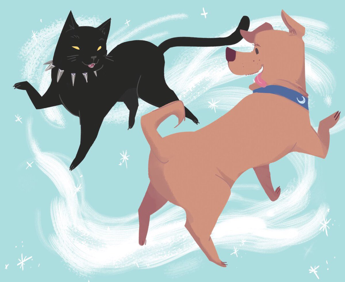 thedailytitan's tweet photo. #TitanToon: February celebrates the beginning of #YearoftheDog and the success of the film #BlackPanther. Illustration by @duhliia. 🎊 https://t.co/21sQQh3D0I
