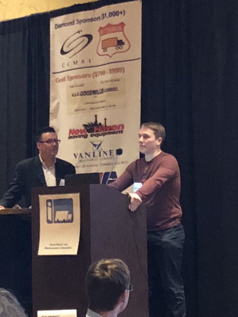 TimHelenthal's tweet image. Really proud of @NatVanLines summer claims help Matt Hartung receiving a well deserved scholarship from the Illinois Movers Association. Education is the key!!