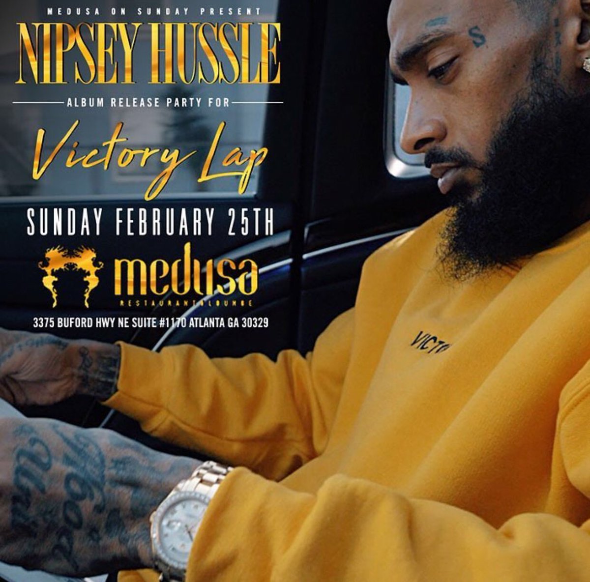 RixhkidTae's tweet photo. Don’t Miss This Shit Tonight @NipseyHussle bout to have shit on tilt !! WE IN ATL TONIGHT @medusalounge https://t.co/T6Cp1SLPBa