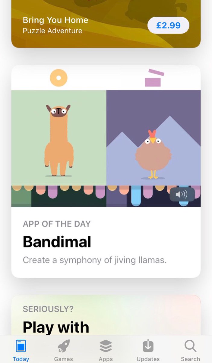 lucas_zanotto's tweet photo. BANDIMAL is App of Today now, on the U.K. @AppStore Super happy! Thanks to everybody involved! #YATATOY #BANDIMAL https://t.co/UX9FpiadOr