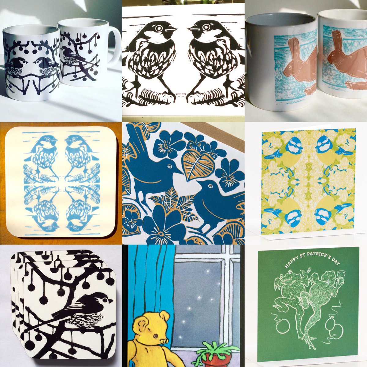 LouiseSlaterArt's tweet image. Some of February’s best sellers here - online &amp;amp; @ThingsBritish  #HandmadeHour