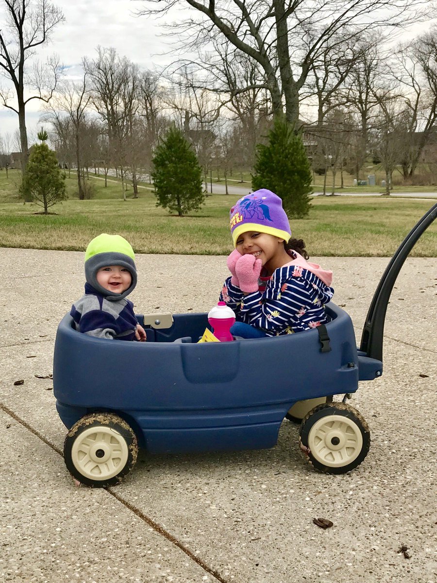 UKDad21's tweet image. A bit chilly but DRY! We got the wagon out and took a family stroll. #springsoon #poplarwoods