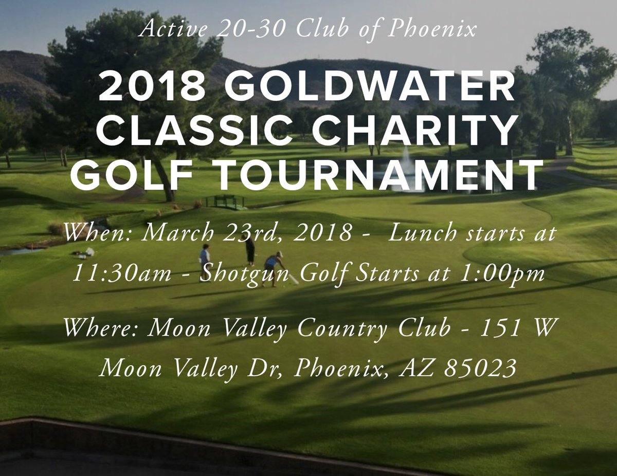 GWC2030's tweet photo. Come to the #BGWClassic18 https://t.co/AgJBg32iZ4 get your place today! @BarryGoldwater_ Sponsorships available! https://t.co/tpsiAcXJZm