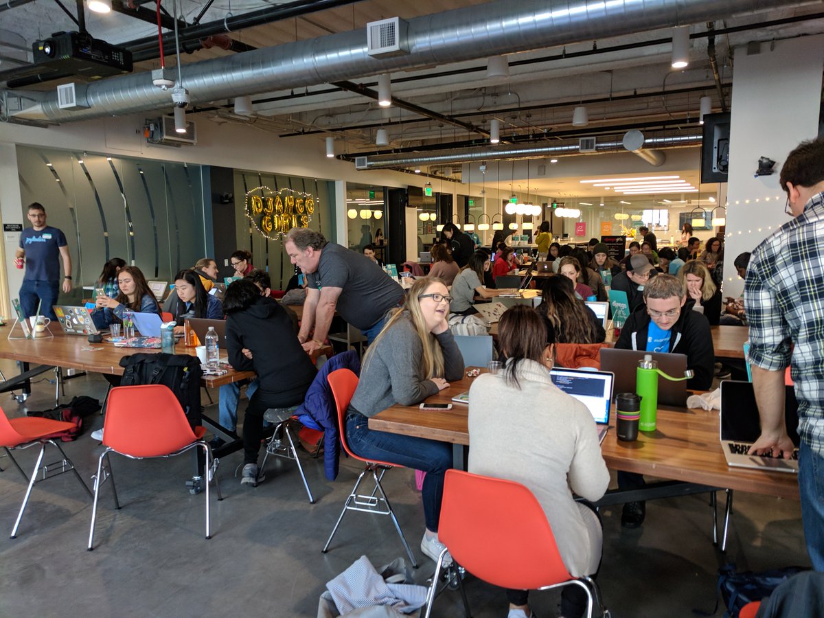 DjangoGirlsSV's tweet photo. It's a great day for #djangogirls! Huge thank you to @Collective for hosting today's San Francisco workshop! 💖 https://t.co/WuSLw0SBu0