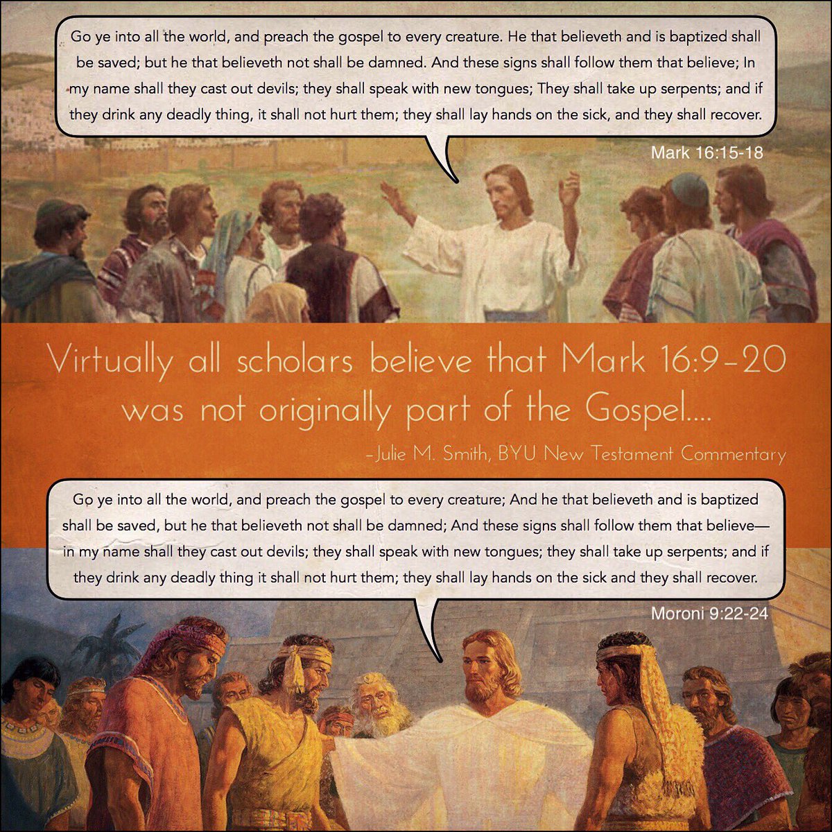 If it wasn’t in the original gospel, why did Jesus feel the need to plagiarize it from some unknown source when he visited the Nephites?