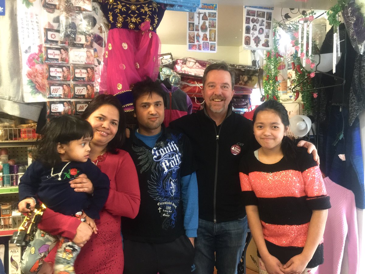 CouncilorPine's tweet photo. "We support Brian for City Council because he understands that New Americans can help make our community stronger - we are all in this together and Brian won't forget about us after the election." - Krishna and Sabitra Phuyel, owners of Nepali Dumpling House #btvcc #btv #vtpoli https://t.co/pRqyprdFSn