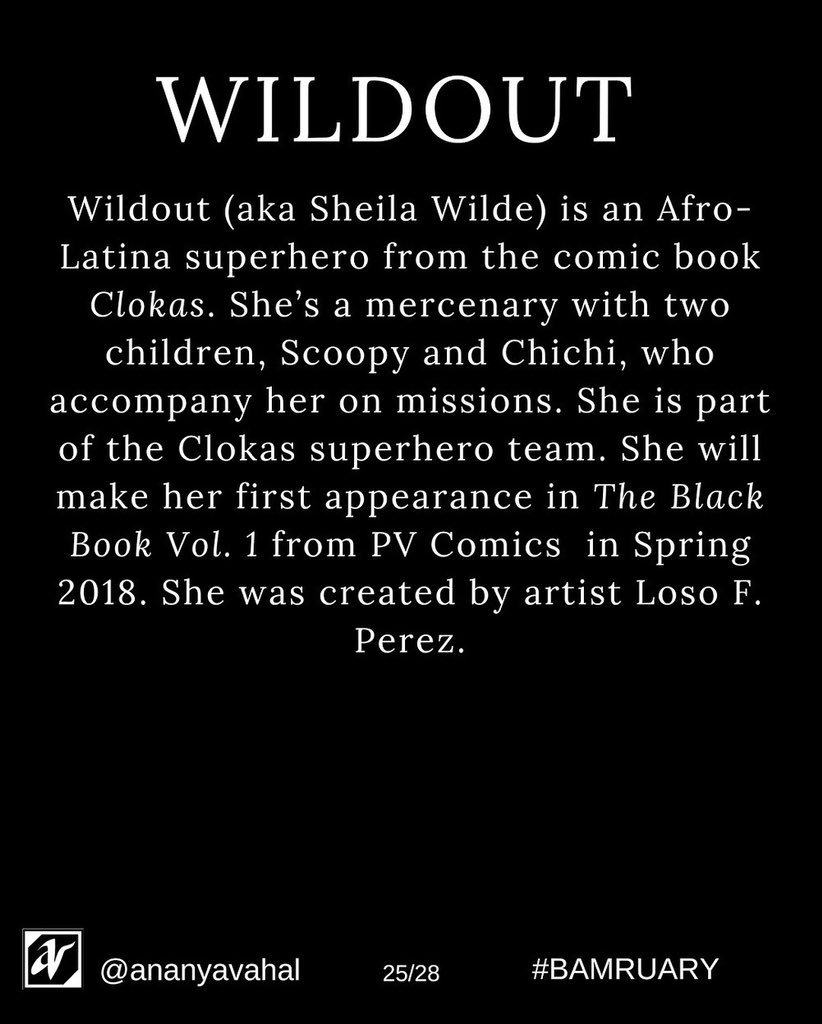 prime_vice's tweet photo. 25/28 of #bamruary PV comics very own Mercenary Mami #Wildout. Bio by @ananyavahal. Created on @comicdrawapp #blackawarenessmonth #afrolatinasrock #afrolatinas #blacksuperheroes #clokas #latinocomics #latinaheroes https://t.co/gjOp6k8LGT