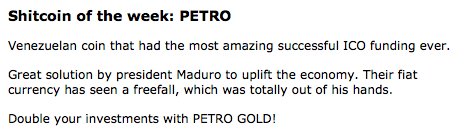 Shitcoin of the week: PETRO #shitcoin #cryptocurrency #crypto #cryptocurrencies
