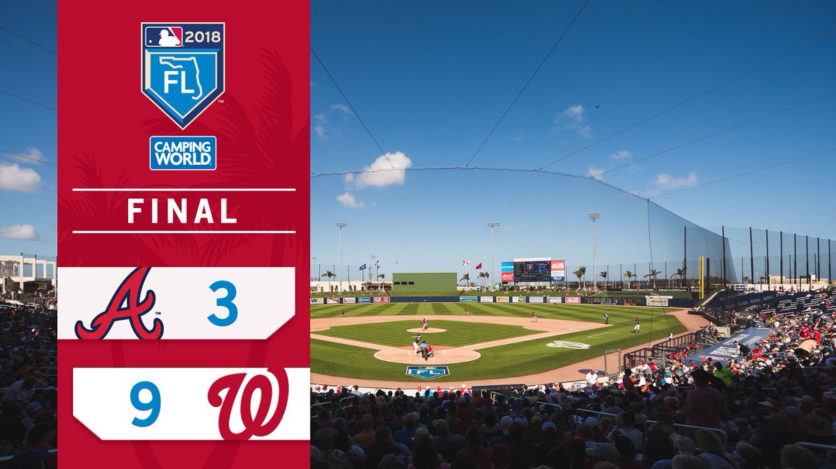 Nationals's tweet image. Wieters went yard. Max notched three strikeouts.

The line was moving. (Like, a lot.)

🔗: atmlb.com/2sUgOjx