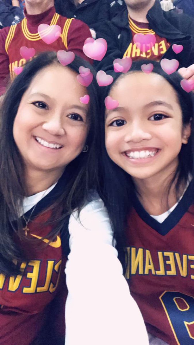 carina6731's tweet photo. Mother/Daughter time at the @cavs game! Go Cavs!! #cavsjrreporter #theLand @TweetQTV https://t.co/78B5nhgRwM