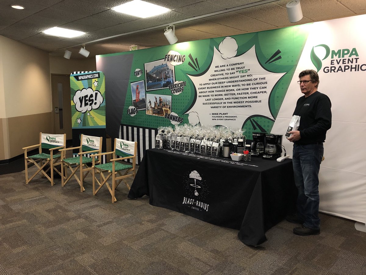 mike_plant's tweet photo. We launched our new coffee brand this weekend at the USATriathlon Race Directors Summit in CO Springs: “Blast Radius”. It’s a high caffeine content brew for athletes. Folks kept coming back for more. #blastradiuscoffee https://t.co/FzZMF4Ljty