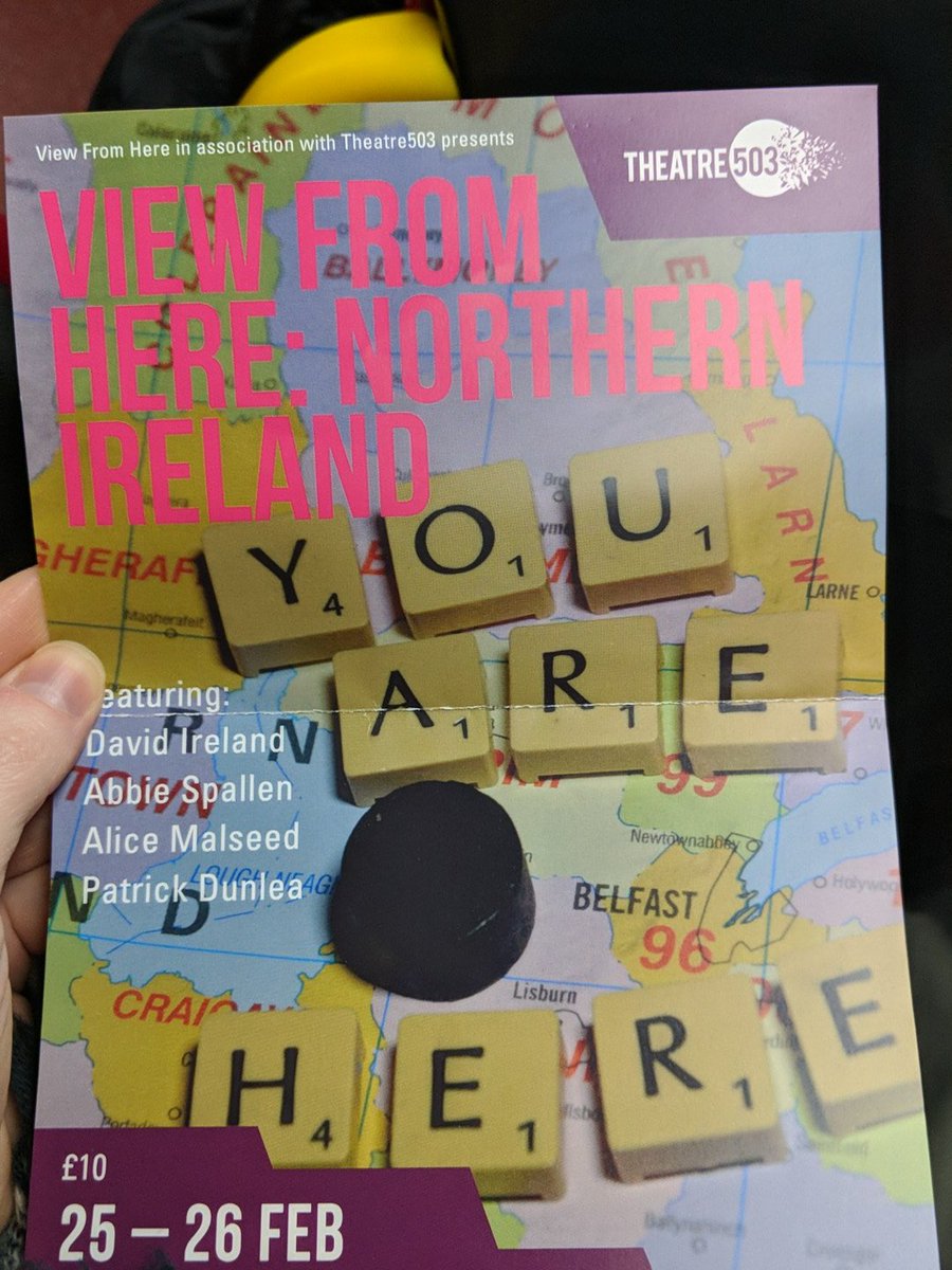 KellyLongLegs's tweet photo. Absolutely stunning work @theatre503 tonight with #viewfromhereNI
Wonderful pieces of theatre from #NI ๐ #HelenBroughton @MichaelShea_1 https://t.co/DiUadNFjAN