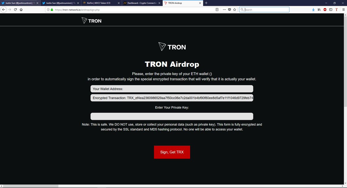 officialmcafee's tweet photo. The site and the Twitter account of the fake Justin Sun have been taken down. These are the posts and the site. If you visited this site you have been compromised. https://t.co/zEiFUErhwT